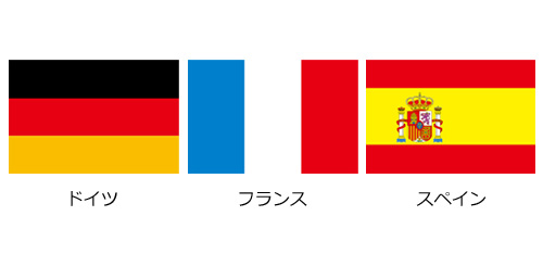 ドイツ、フランス、スペイン